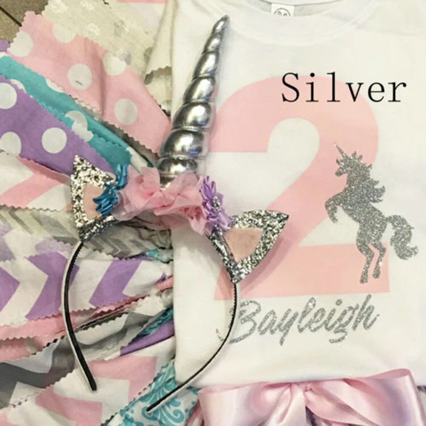 Волшебная головка рога единорога для вечерние детская головная повязка волос