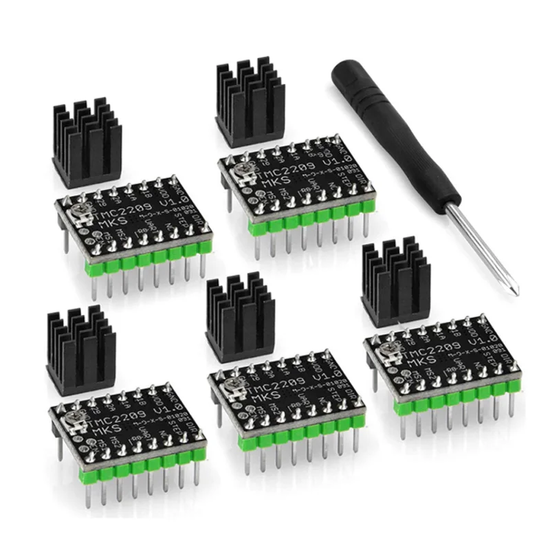 Драйвер шагового двигателя TMC2209 Stepstick шаговый с теплоотводной отверткой для 3D