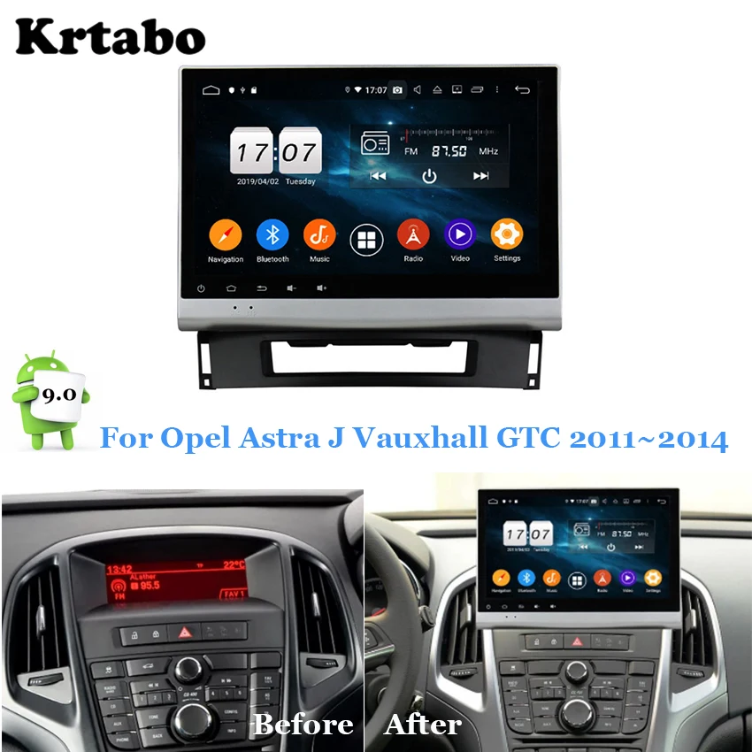 Автомобильный мультимедийный плеер на Android 4 Гб ОЗУ для Opel Astra J Vauxhall GTC 2011 ~ 2014
