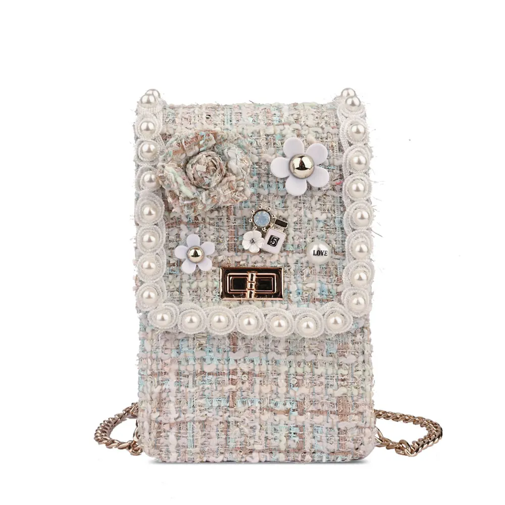 BeigeBlue RARE CREATIVE New Cell Phone Shoulder Bags Lovely Winter Coin Purse Universal Phone Bags Children Purse For Little Things HM6033 - Цвет: BeigeBlue