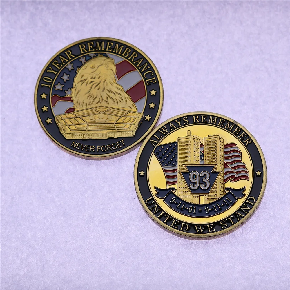 Монета 911 позолоченная 3 шт./лот Соединенные Штаты Орл свобода справедливость |