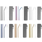 48 шт. красочные Многоразовые соломинкой Высокое качество 304 Нержавеющаясталь металлическая соломинка с чистящая щетка для кружек 2030 унций