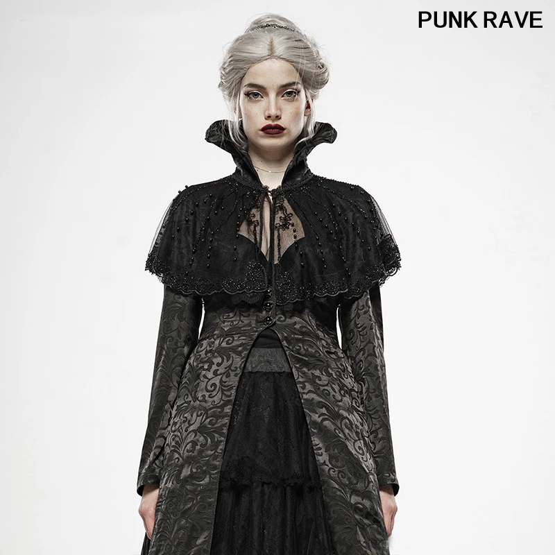 Светлая тонкая свободная накидка в ретро-стиле с цветочной вышивкой для