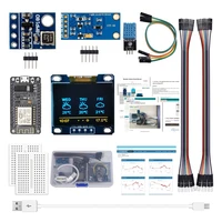 esp8266 weather station kit temperature humidity atmosphetic pressure oled lcd display module breadboards electronics component