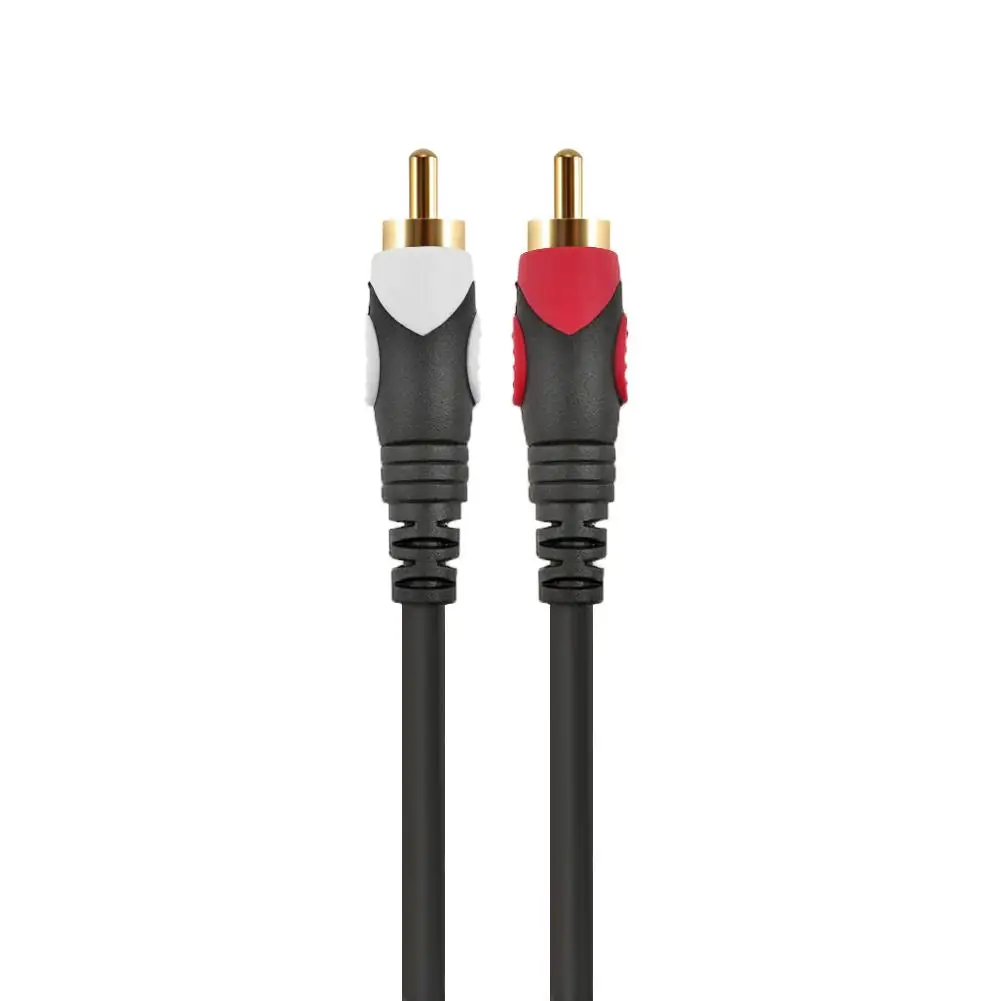 Аудиокабель с 2RCA на 2 штекерами 6 35 мм позолоченный кабель Aux для гитарного