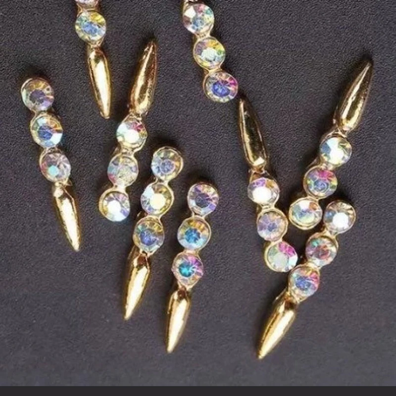 100 шт украшения для ногтей ложные Драгоценности 3D драгоценные камни 2X12 подвески