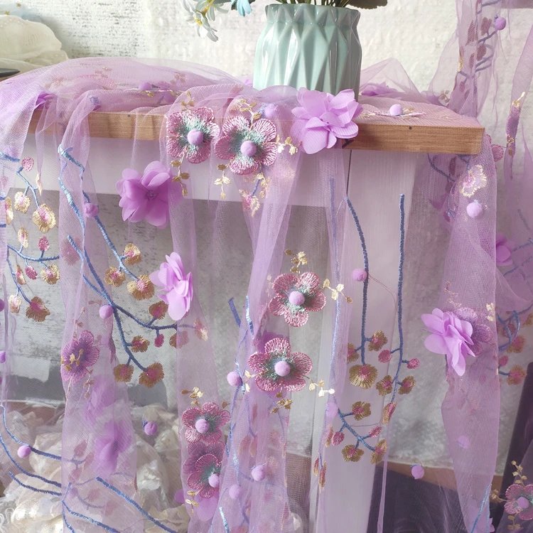 Новая юбка с аппликацией из розового фиолетового меха женская одежда ткань сетка