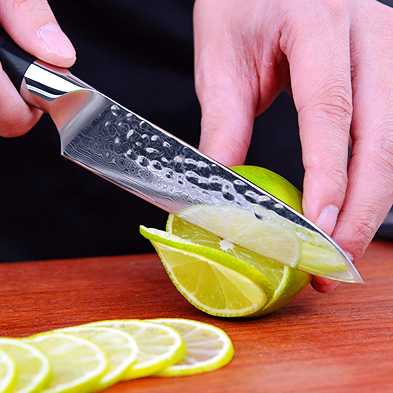 Высококачественный кухонный нож 2019 из дамасской стали маленький 5-дюймовый