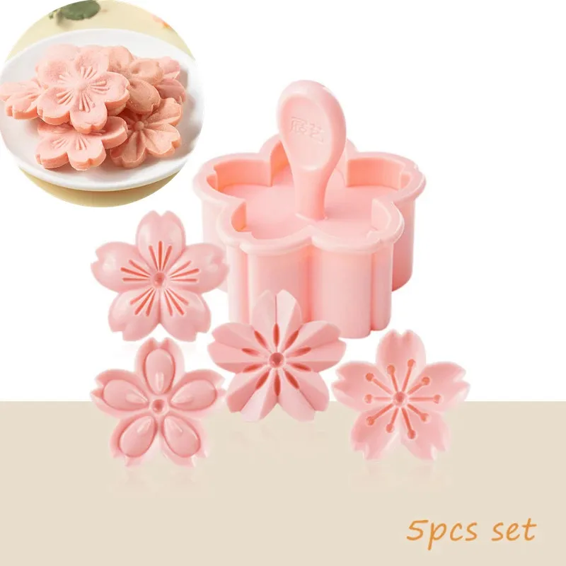

Sakura Flower Cake Decorating Tools Cherry Blossom Baking Biscuits And Cookies Mold Cutter Fondant Japanese Dessert Cake Mould