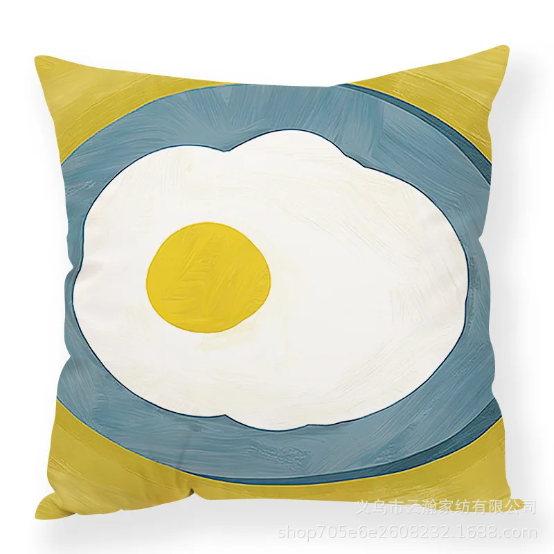 

Hand painted style Geometric Abstract Pillow Case Art Simple Square Cushion Cover Nordic Morandi Home Decor