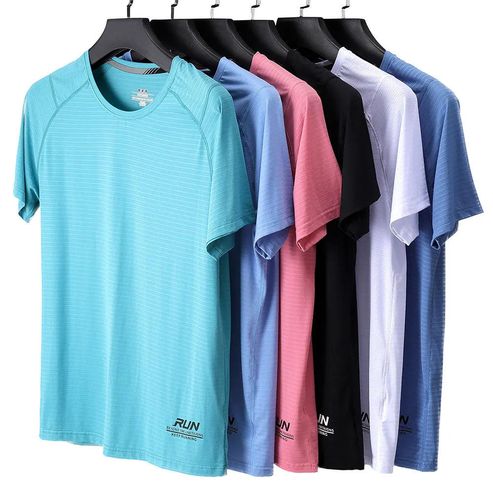 High Quality Nylon Men's T-Shirt Running T Shirt Fitness Quick Drying Training Clothes T Shirt for Men Gym Sports Shirts Tops