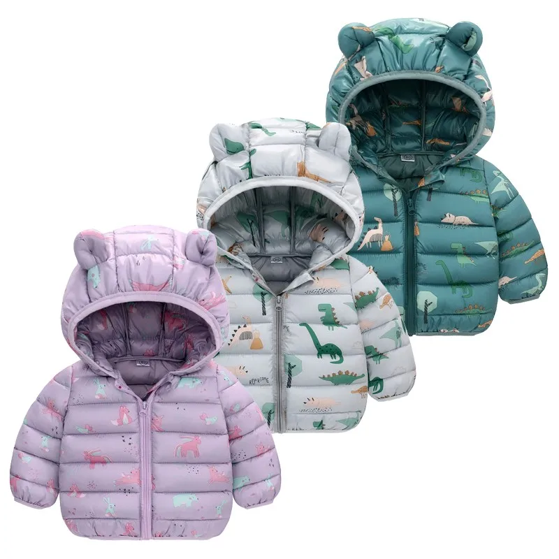 

Детская хлопковая куртка с капюшоном, на осень/зиму