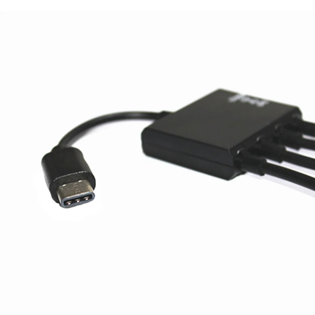 Type C Male To 3 USB Femal 1 Micro высокоскоростной разветвитель кабель для синхронизации