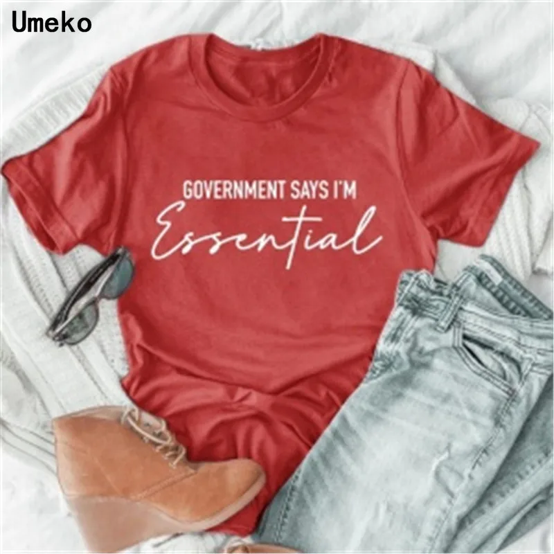 

Summer I'M Essential Letter Printed Plus Size O-Neck T-Shirts Women Tees Tops Female Fashion Loose Tshirt Casual Clothes 2020