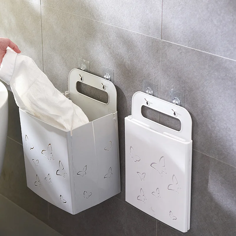 

Foldable Dirty Clothes Laundry Basket Household Wall-mounted Storage Basket Free Perforated Storage Dirty Clothes Basket