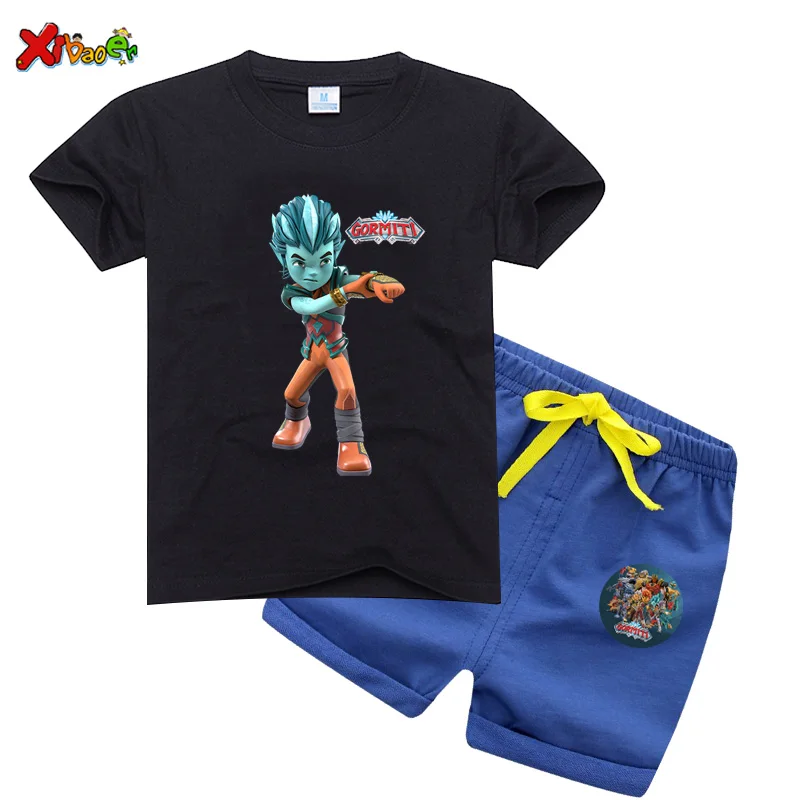 

Kids Clothing Set Summer Cartoon Gormiti Game Tee Children Suit T-shirt+short 2 PCS Sets Toddler Boys Sports Sets TShirt Outfits