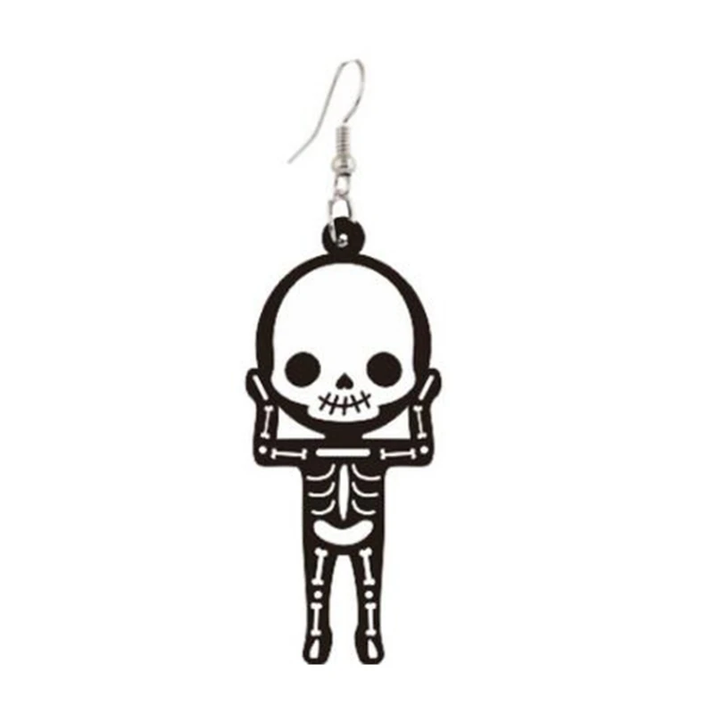 Блестящие серьги-скелеты эпоксидная смола форма брелок ожерелье полимер для