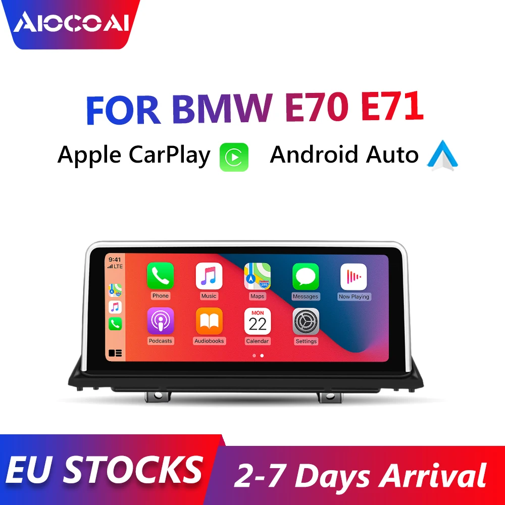 10 25 &quotбеспроводная Apple CarPlay Android авто мультимедиа для BMW X5 E70 X6 E71 CCC системы