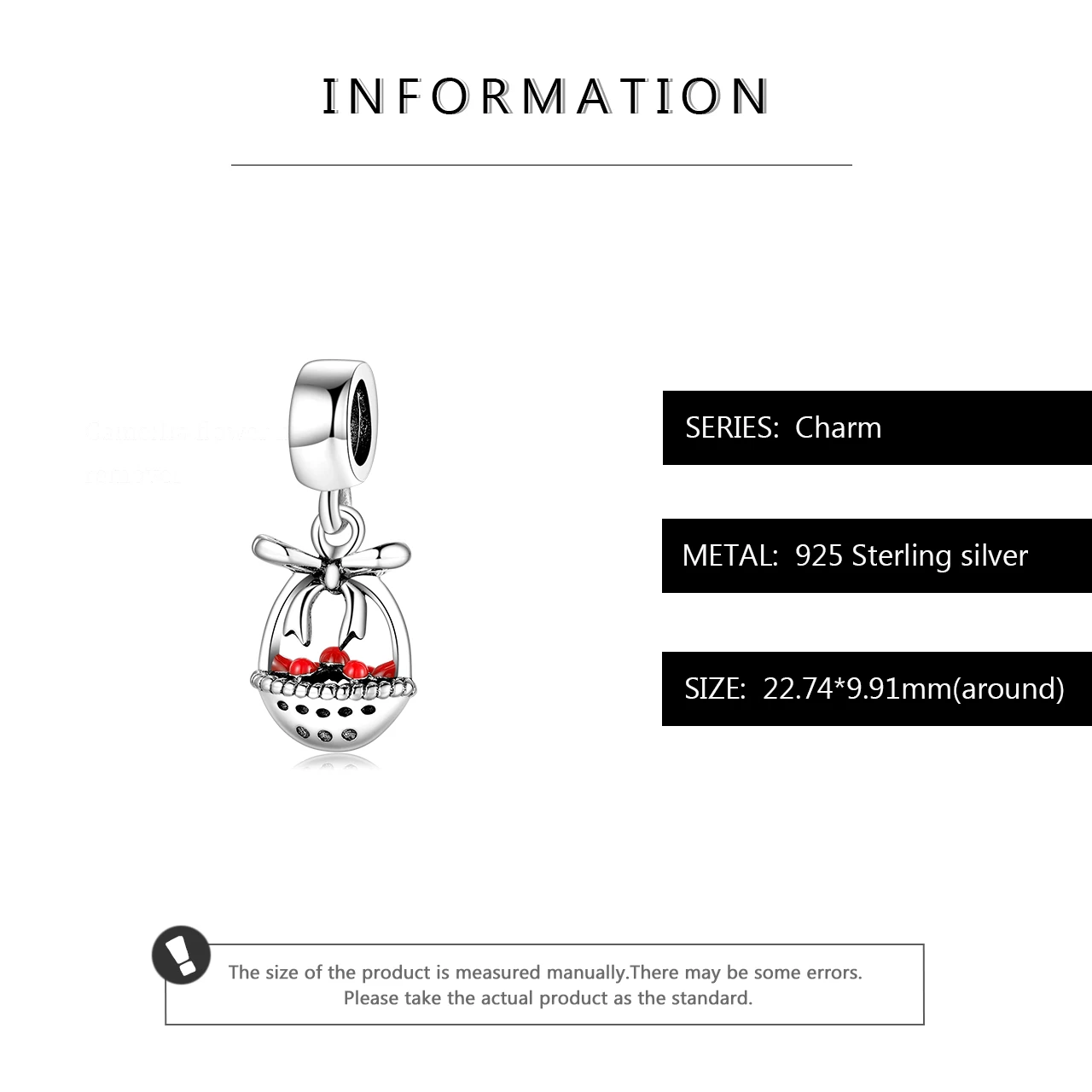 Горячая Распродажа 925 пробы серебро плоды черемухи Подвески &quotКорзина&quot бусины