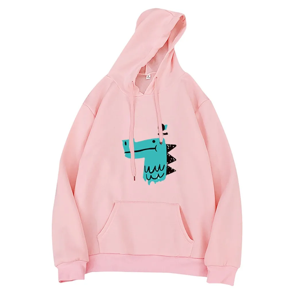 SAGACE Женский Повседневный пуловер с капюшоном круглым вырезом и длинными