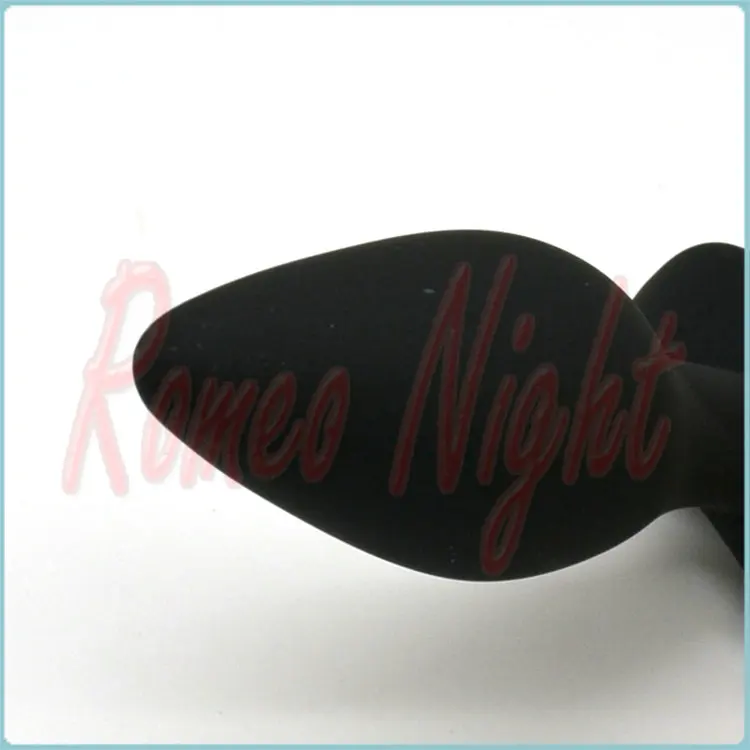 Черная мягкая силиконовая Анальная пробка RomeoNight сексуальные анальные игрушки