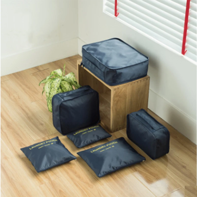 Дорожные сумки наборы 6 шт./компл. мужские водонепроницаемые куб для упаковки