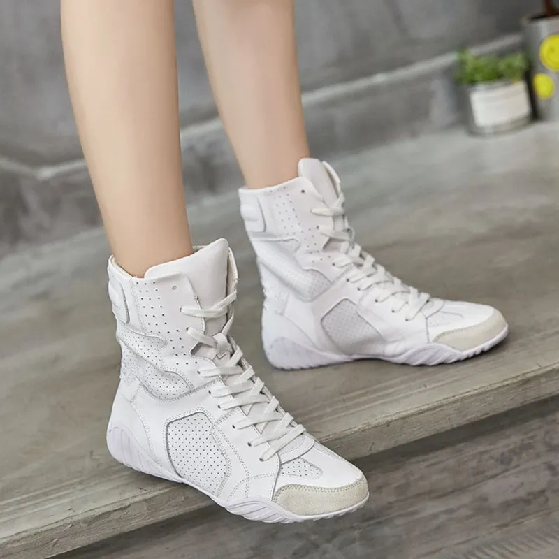 

Women Shoes White High Top Sneakers Spring Summer Women Casual Shoes Fashion Shoes Breathable Solid Color Flat with ShoeS A1-110