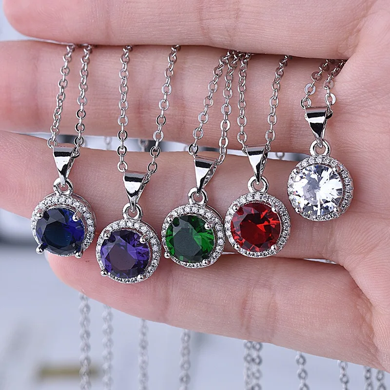 Женское ожерелье с подвеской MENGYI Simplicity классическое колье разноцветным круглым