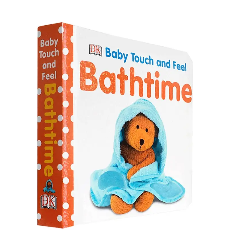 

Оригинальные детские популярные образовательные книжки DK Bathtime для детей Touch and Feel окрашивание на английском языке книжка с картинками для д...