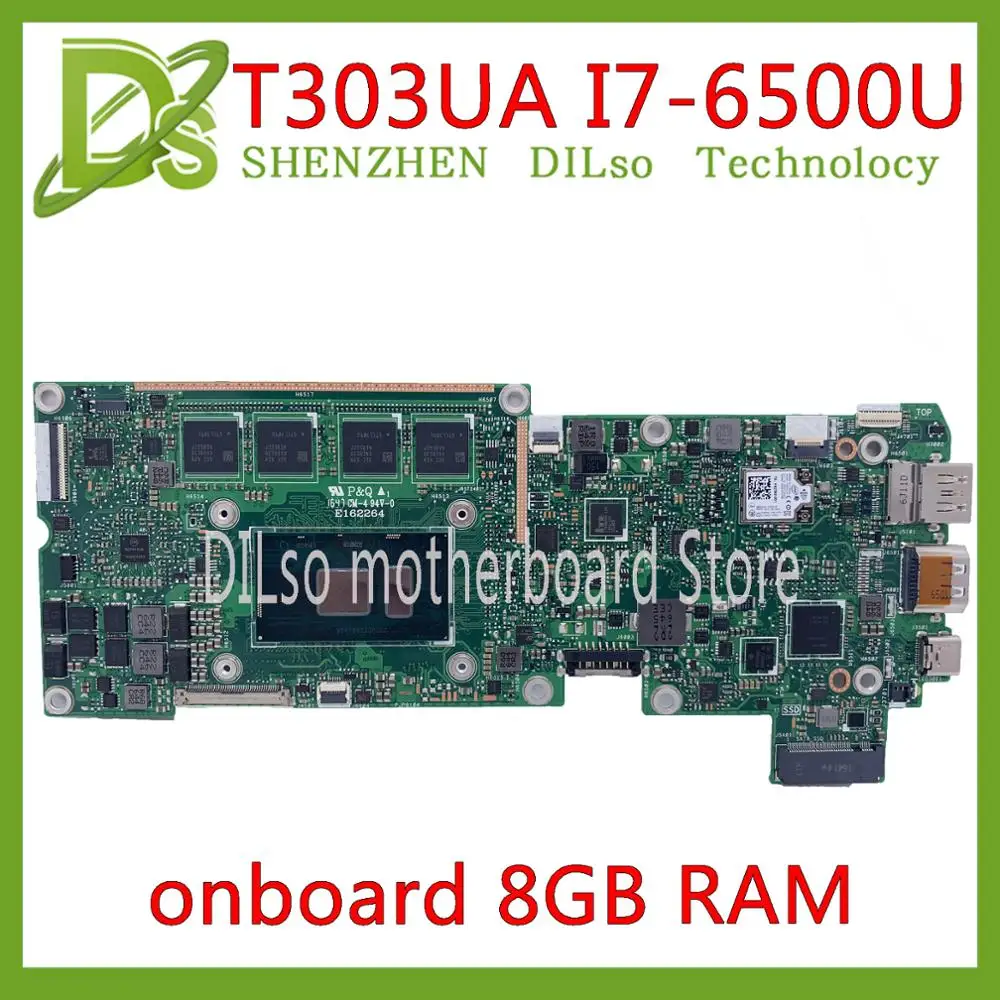 

KEFU T303UA Материнская плата ASUS T303U T303 Материнская плата ноутбука I7-6200U на борту 8 Гб Оперативная память материнская плата 100% оригинал