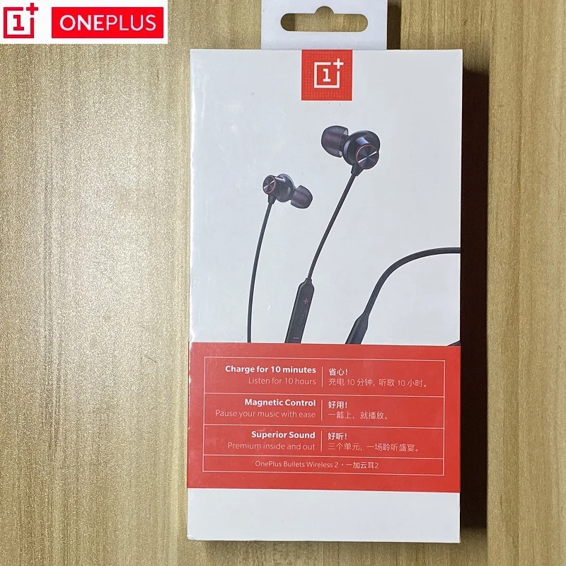 Оригинальные наушники Oneplus Bullets Wireless 2 AptX гибридные вкладыши с магнитным