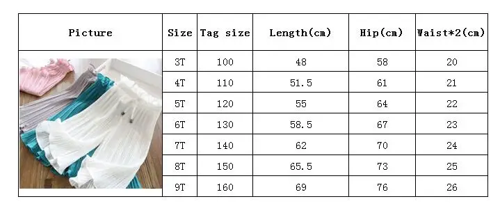 Брюки для девочек новый дизайн Детские шифоновые брюки Летние повседневные