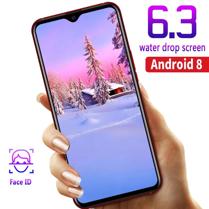 Роскошный смартфон 6," дюймов разблокированный Android Смарт мобильный телефон лицо ID телефон Google Play магазин бесплатно 3,5 мм наушники подарок