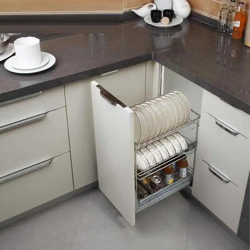 

De Despensa Accesorios Organizar Para Armario Pantry Mutfak Stainless Steel Cocina Organizer Rack Kitchen Cabinet Storage Basket