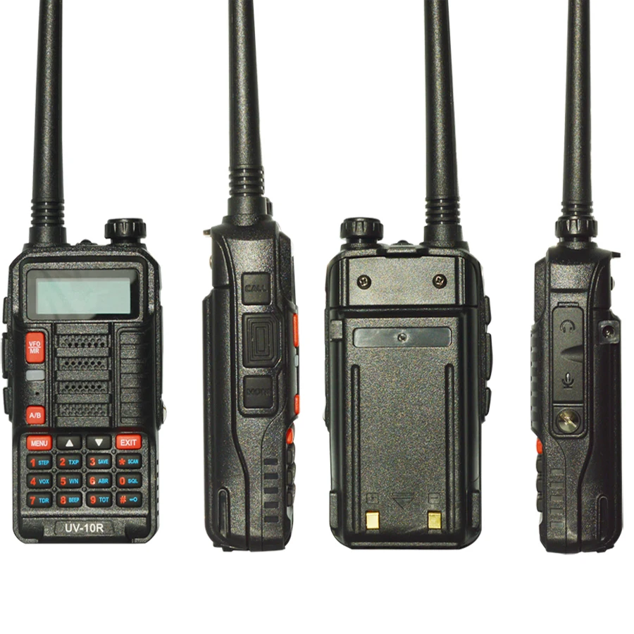 2pcs/set Baofeng UV-10R Professional Walkie Talkies 10W Dual Band 2 way CB Ham USB Radio hf Transceiver VHF UHF UV 10R 5800mAh