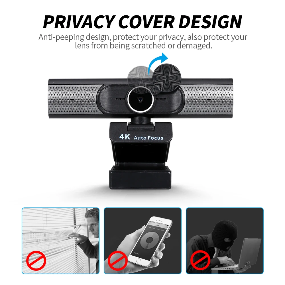 4K камера AF Автофокус веб-Камера со встроенным микрофоном веб-камеры с