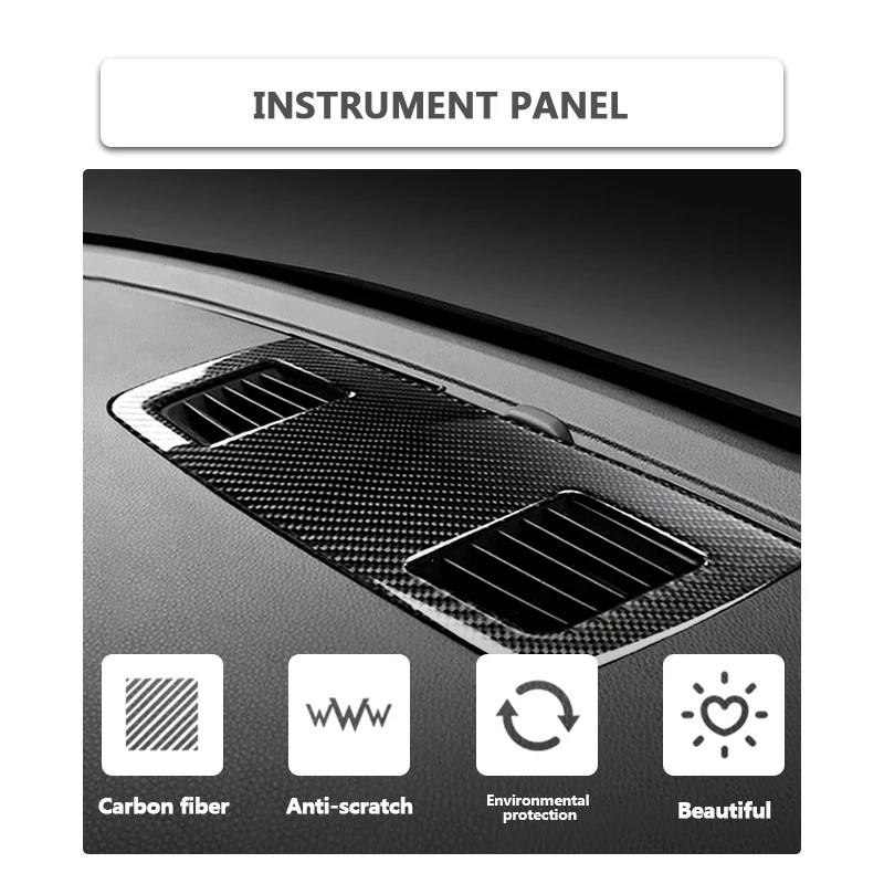 

Carbon Fiber Car Interior Car center console Air Outlet Frame Cover Trim Protection Trim For BMW E90 E92 E93 2005-2012
