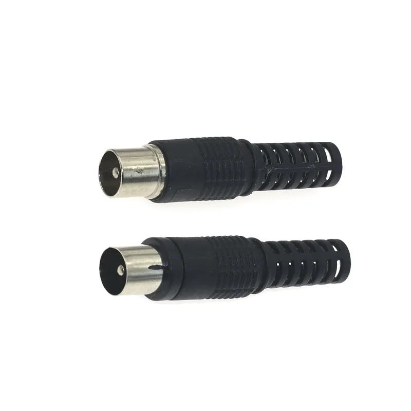 

50pcs/100pcs DC 9.5mm Cable TV Plug Welding Free Antenna Male Wire Connectors Male Jack Plug Terminals Adapter Electric