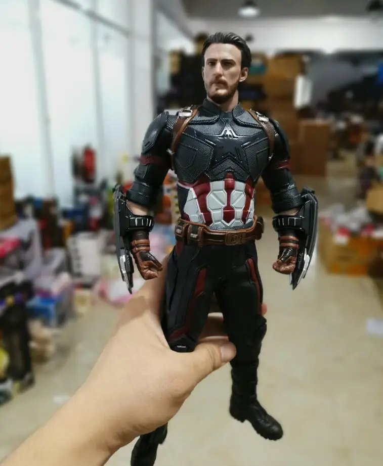 28 см Сумасшедшие игрушки Marvel Мстители Капитан Америка статуя ПВХ фигурка