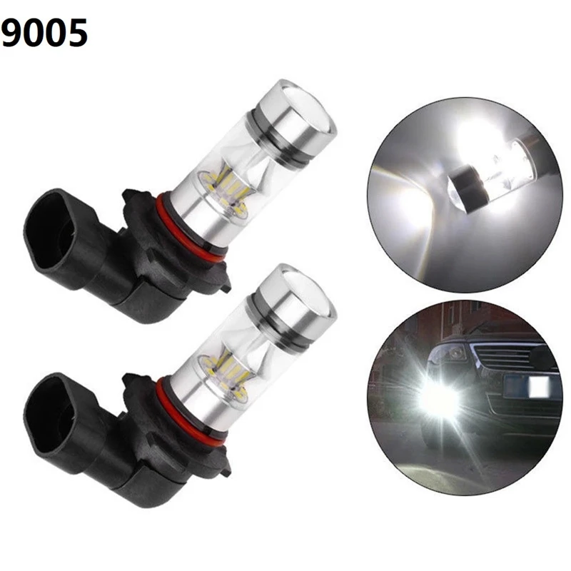 

2X 6000 К супербелый H10 9045 9145 9140 100W 1200LM светодиодный туман светильник лампы проектор для вождения DRL