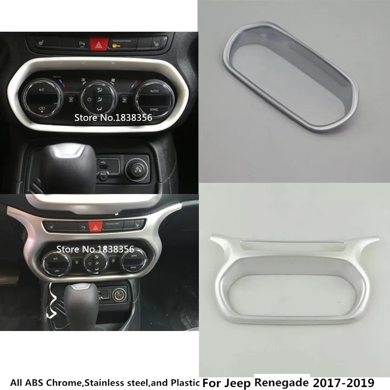 

For Jeep Renegade 2017 2018 2019 2020 Detector Middle Console Central Control Navigation Air-Condition Volume Switch Trim Frame