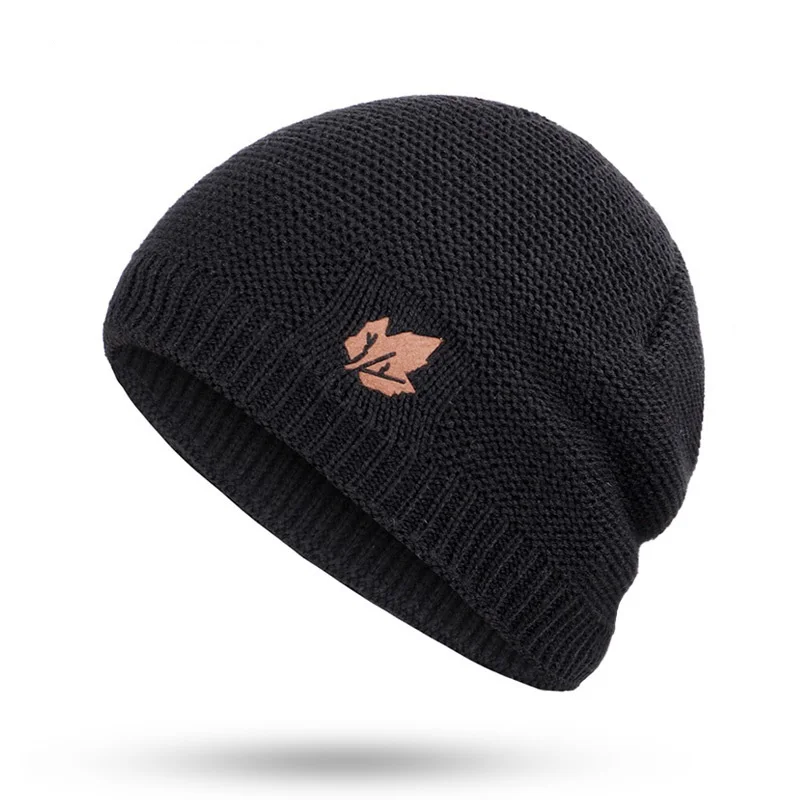 Модные мужские толстые теплые мягкие кашемировые шапочки с капюшоном зимние