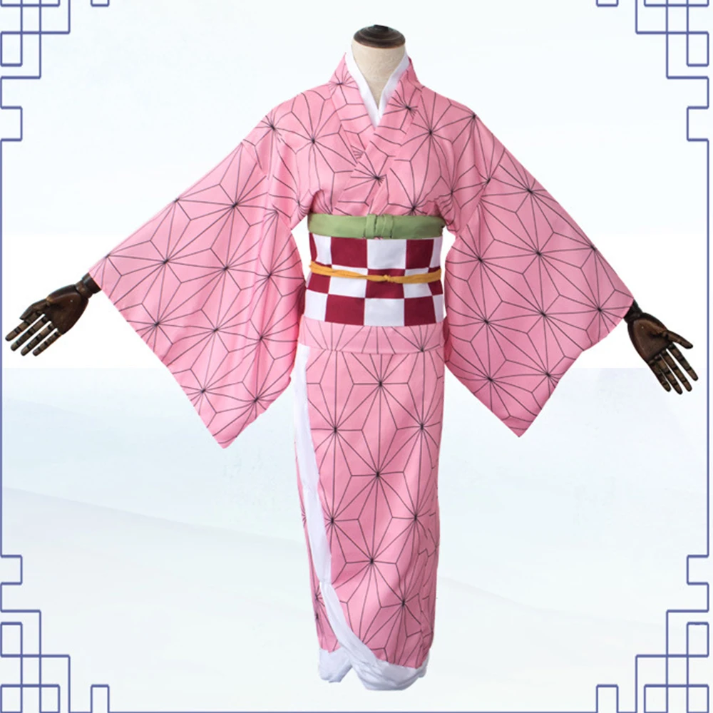 Костюм для косплея камадо незуко из аниме рассекающий демонов кимоно без Yaiba