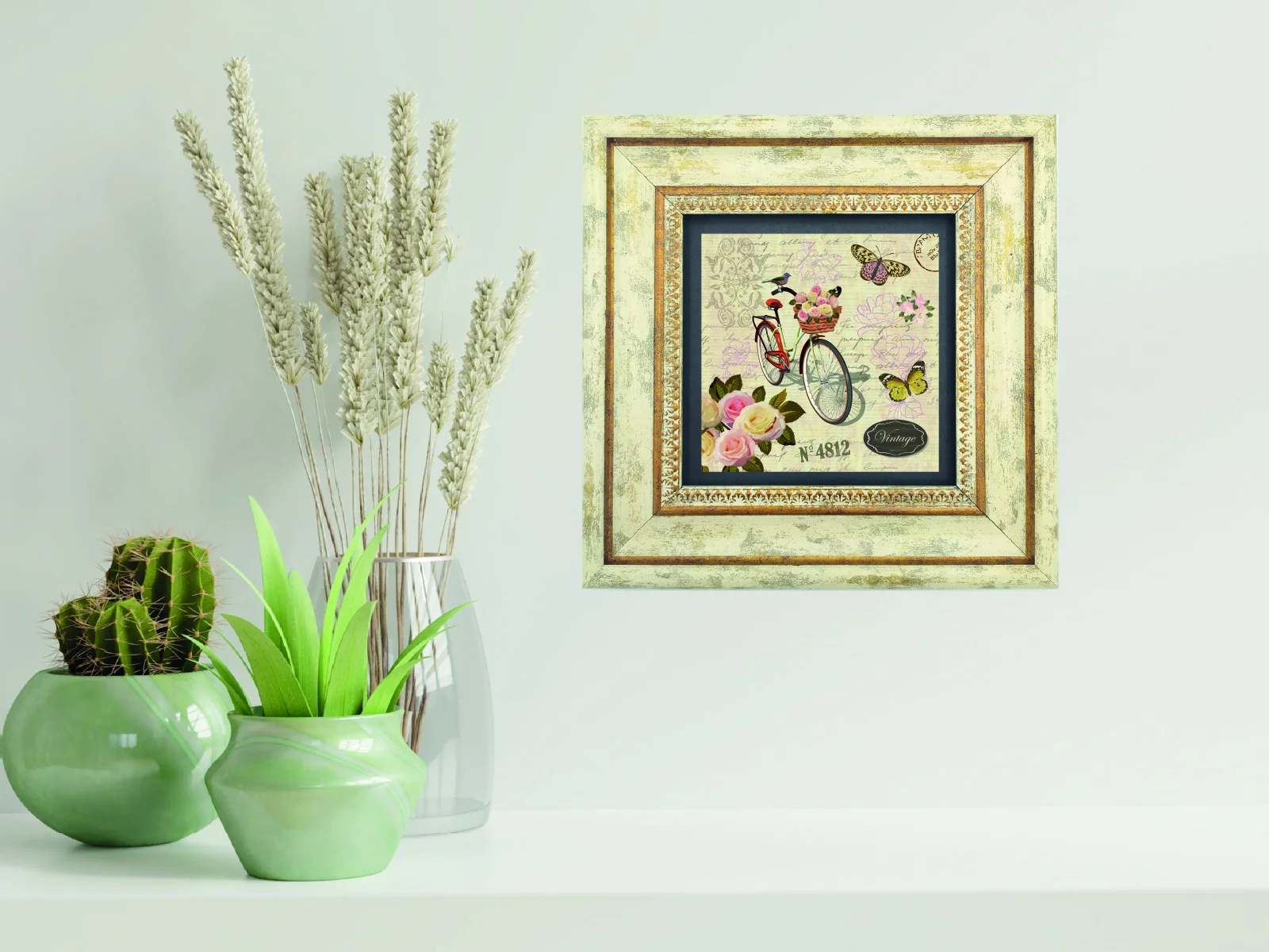 Стол из природного камня подарок с велосипедами (25*25) (hol 040)|Рамка| |