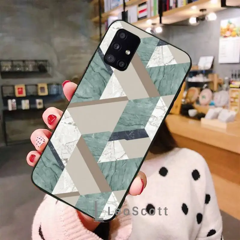 

Luxury Texture Geometric Marble Phone Case For Samsung S6 S7 edge S8 S9 S10 e plus A10 A50 A70 note8 J7 2017