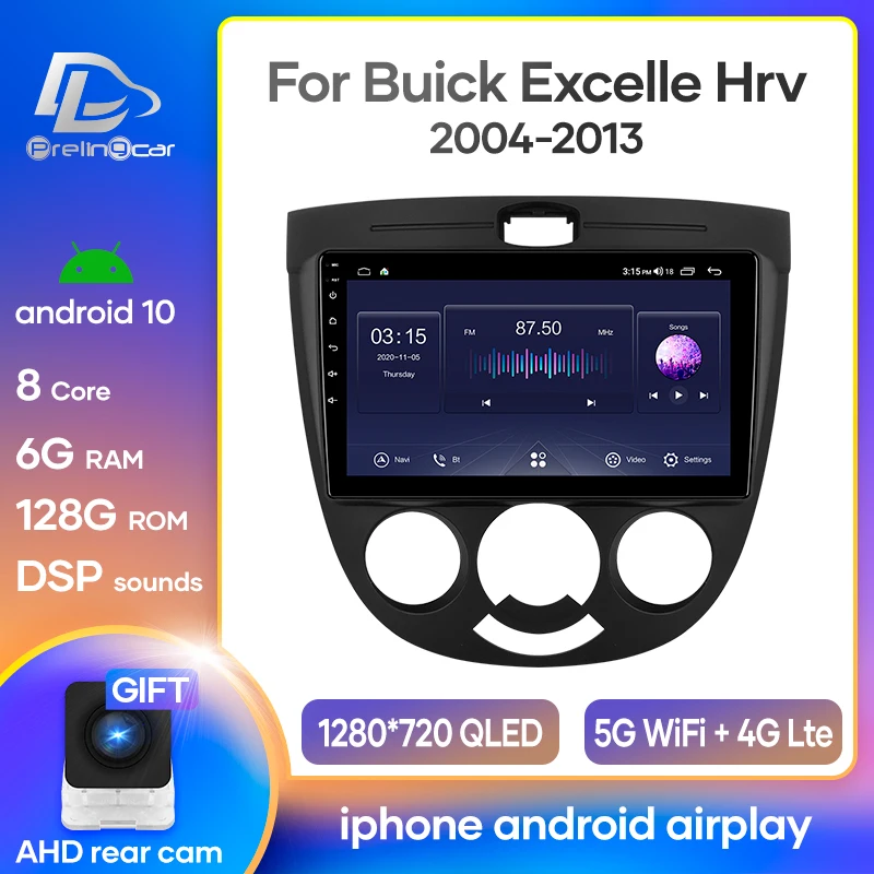Prelingcar Android 10 для Chevrolet Lacetti BUICK Excelle Hrv Daewoo Gentra автомобильное радио мультимедийный