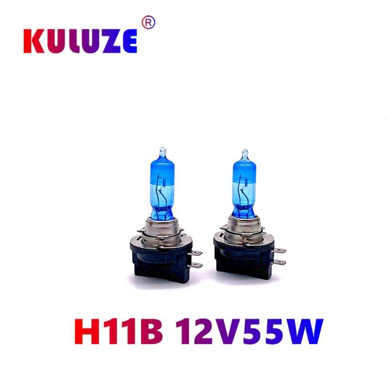 

KULUZE Cool Blue H11B 12V Halogen bulb Super Whit H7 H4 H8 H9 H11 9005 9006 fog lamp bulb 55W 5500k HB3 HB4 9012 Car Headlamp
