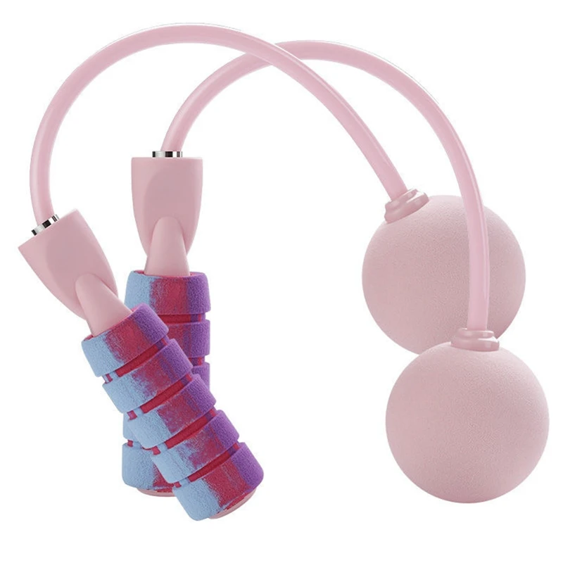 

1pc Cordless Skipping Fitness Fat Burning Bold Weight Skipping-three-color Double-bearing Blue / pink Cordless Ball Diameter 7cm