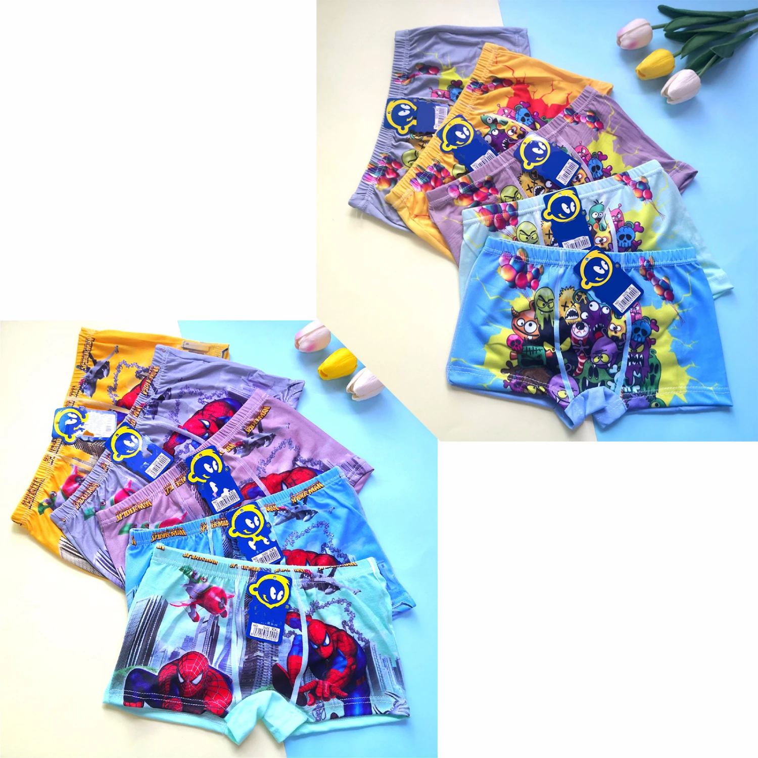 5 шт./лот 2020 г. Новые детские трусики трусы-боксеры для мальчиков детское нижнее