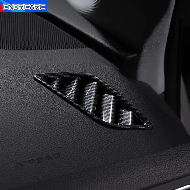 

Car Styling Dashboard Air Vents Decorative Cover Sequins Carbon Fiber Color For Audi A4 B9 2017-2019 LHD Auto Accessories